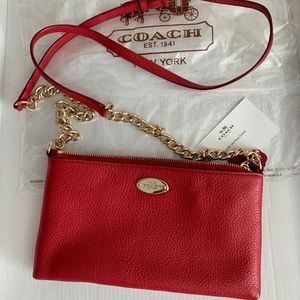Authentic Coach Zip top crossbody New with tags